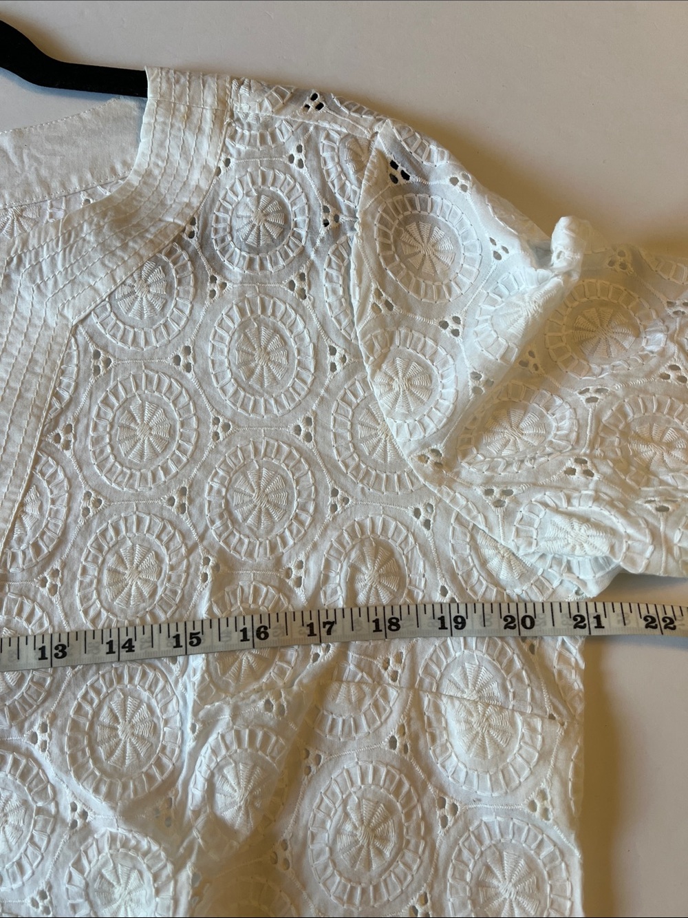 Charter Club Women’s Bohemian Eyelet Embroidered 100% Cotton V-Neck Tunic L EUC - Picture 5 of 8